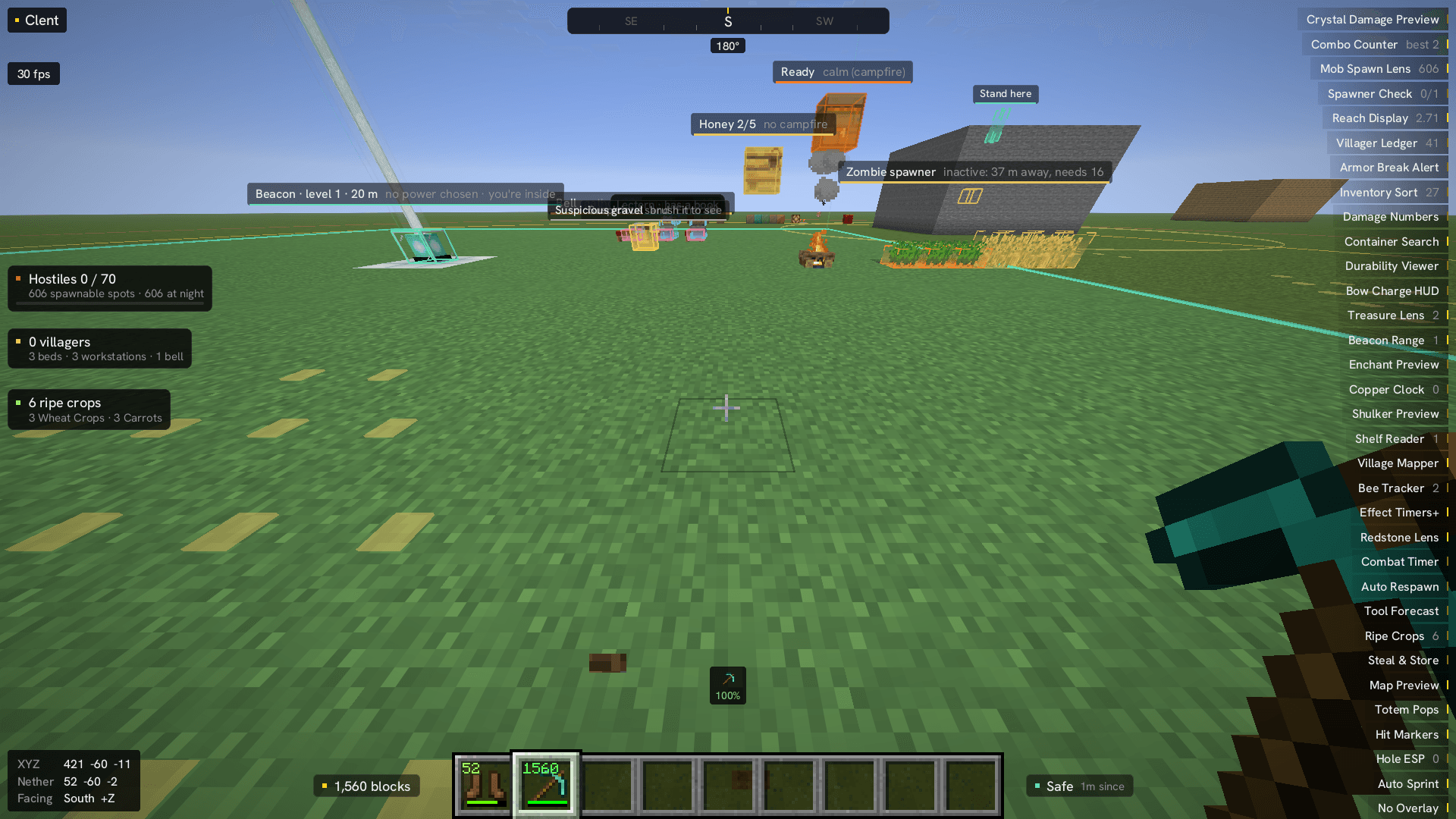Crop lens highlighting which crops on a farm are ready to harvest.